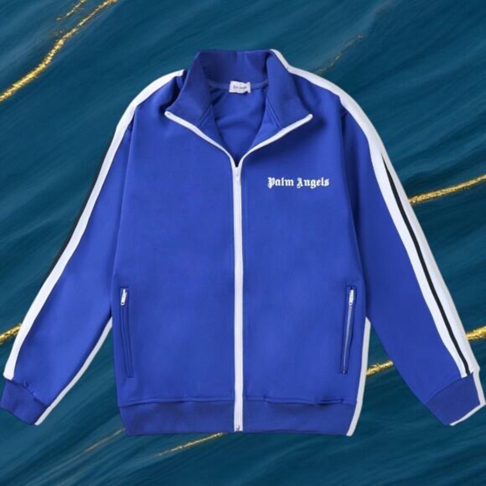 Palm Angels Men's Navy Blue Sports Jacket